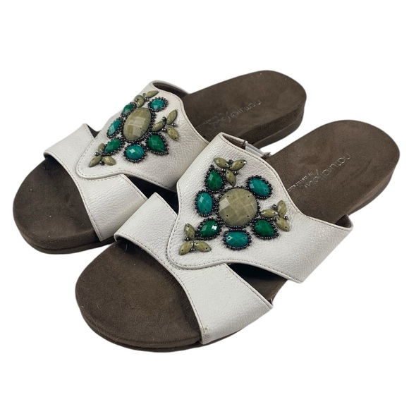 Natural Soul Amethyst by Naturalizer Jewel Slides Size 7W - Picture 1 of 7